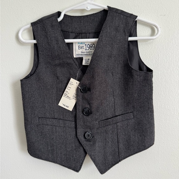 The Children's Place Other - NWT Children’s Place 12-18 month baby boys dark grey vest